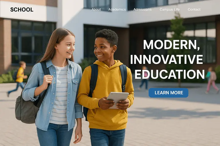Education moderne avec site scolaire